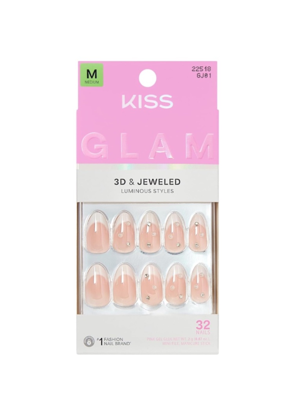 Kiss GLAM 3D & Jeweled Press-On Nails 'Serendipity Awaits'